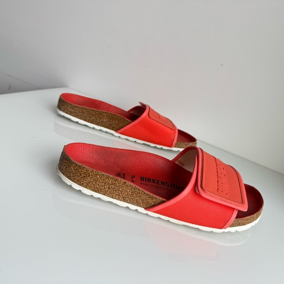 Birkenstock bright Coral Velcro Sandal sz41 - Picture 5 of 16